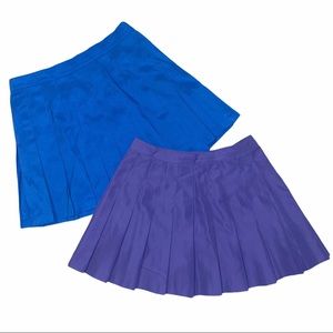 Tail Women's Mini Skirt Set in Vibrant Blue and Rich Purple